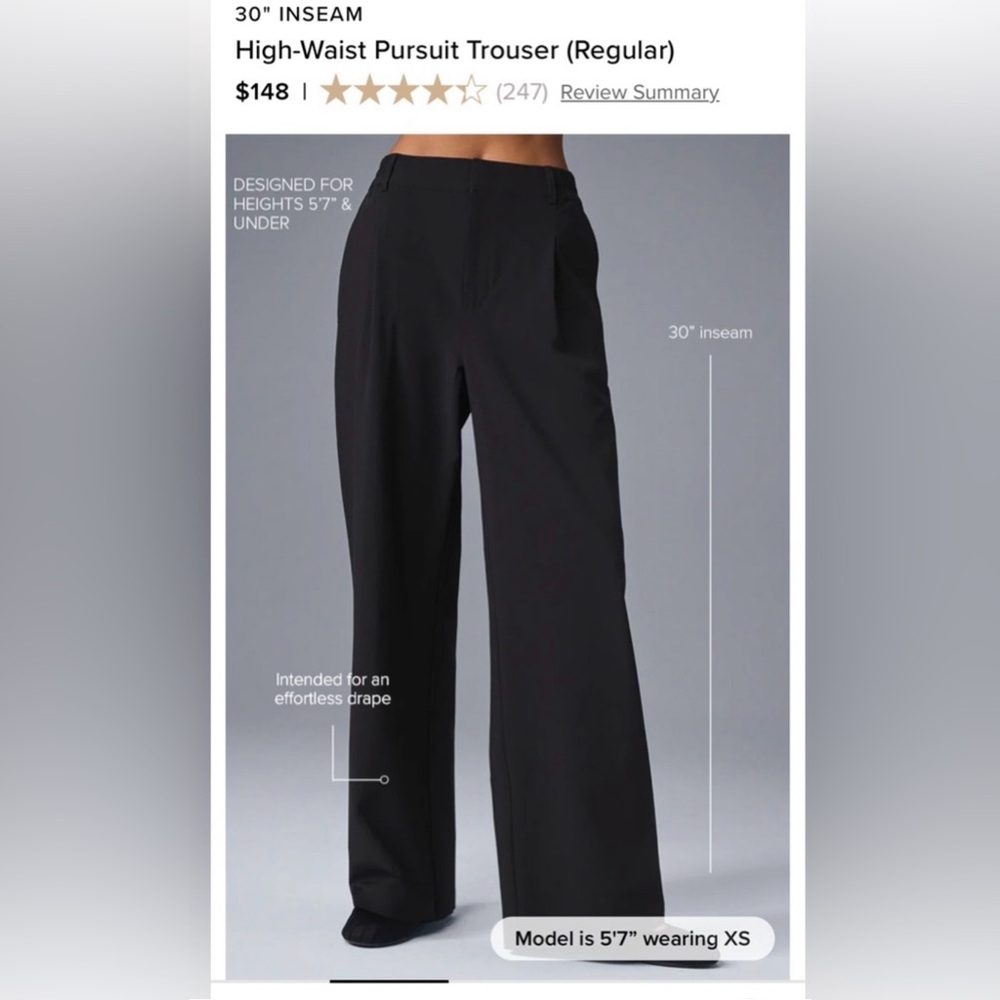ALO Yoga high waist pursuit trouser medium ✨ excellent